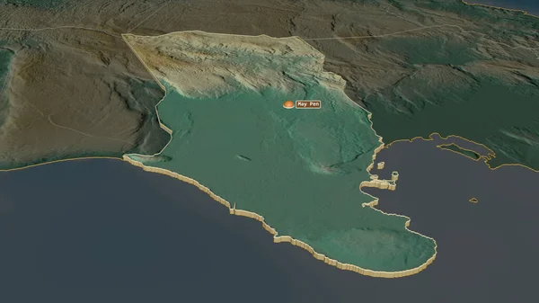 Powiększ Clarendon Parafia Jamajki Wytłaczany Perspektywa Ukośna Mapa Pomocy Topograficznej — Zdjęcie stockowe