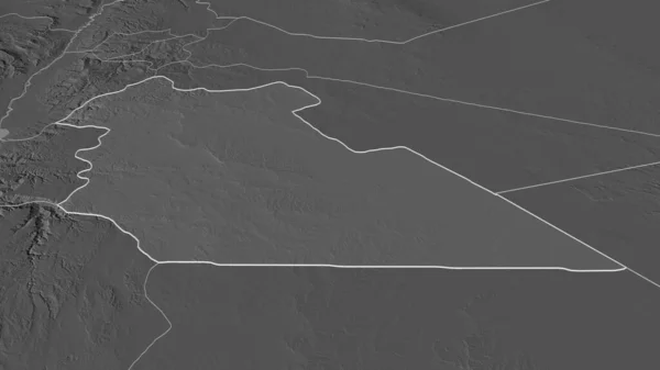 Ampliar Ammán Provincia Jordania Esbozado Perspectiva Oblicua Mapa Elevación Bilevel — Foto de Stock