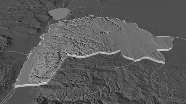 Над Ирбидом Провинция Иордании Потеплело Непристойная Перспектива Карта Высоты Билевель — стоковое фото