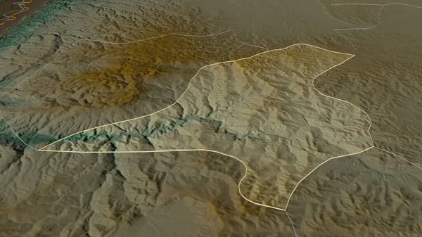 Ampliar Jarash Provincia Jordania Esbozado Perspectiva Oblicua Mapa Topográfico Relieve — Foto de Stock