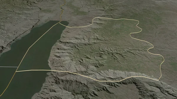 Ampliar Madaba Provincia Jordania Esbozado Perspectiva Oblicua Imágenes Satélite Renderizado — Foto de Stock