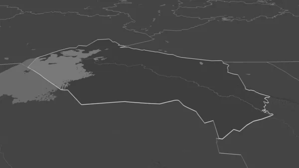 Увеличьте Масштаб Кызылорды Регион Казахстана Непристойная Перспектива Карта Высоты Билевель — стоковое фото