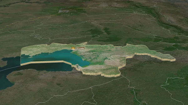 Powiększ Kisumu Kenia Wytłaczane Perspektywa Ukośna Zdjęcia Satelitarne Renderowanie — Zdjęcie stockowe