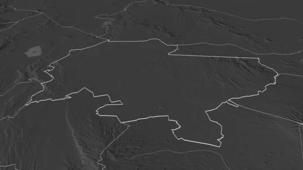 Zoom Laikipia Contea Del Kenya Delineato Prospettiva Obliqua Mappa Elevazione — Foto Stock