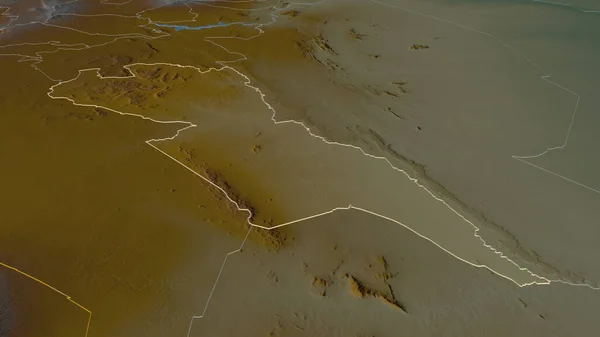 Zoom Makueni Município Quênia Delineado Perspectiva Oblíqua Mapa Topográfico Relevo — Fotografia de Stock