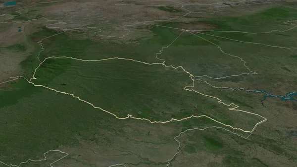 Zoom Sur Murang Comté Kenya Perspective Oblique Imagerie Satellite Rendu — Photo