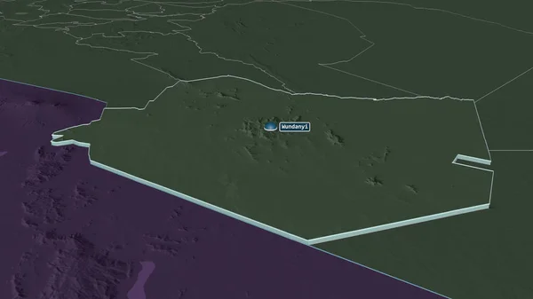 Zoom Taita Taveta Contea Del Kenya Estruso Prospettiva Obliqua Mappa — Foto Stock