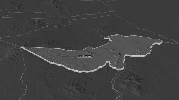 Увеличь Тарака Нити Округ Кения Экструдированный Непристойная Перспектива Карта Высоты — стоковое фото