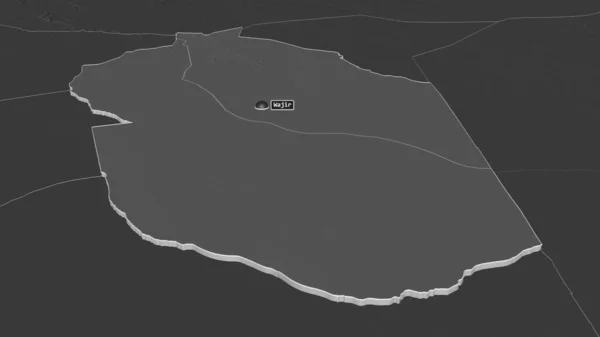 Увеличь Изображение Ваджира Округ Кения Экструдированного Непристойная Перспектива Карта Высоты — стоковое фото