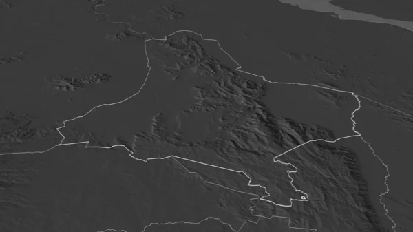 Ampliar West Pokot Condado Kenia Esbozado Perspectiva Oblicua Mapa Elevación — Foto de Stock