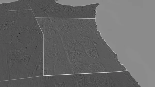 Ampliar Descripción Mubarak Kabeer Provincia Kuwait Perspectiva Oblicua Mapa Elevación — Foto de Stock