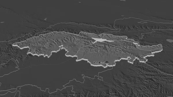 Увеличь Изображение Джалал Абада Провинция Кыргызстан Непристойная Перспектива Карта Высоты — стоковое фото