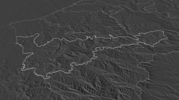 Acércate Hoek Mohale Distrito Lesotho Esbozado Perspectiva Oblicua Mapa Elevación — Foto de Stock