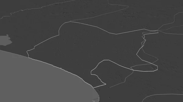 Powiększ Obraz Bomi Hrabstwo Liberia Perspektywa Ukośna Dwupoziomowa Mapa Wysokości — Zdjęcie stockowe
