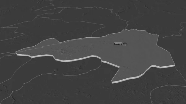 Ampliar Bong Condado Liberia Extruido Perspectiva Oblicua Mapa Elevación Bilevel — Foto de Stock