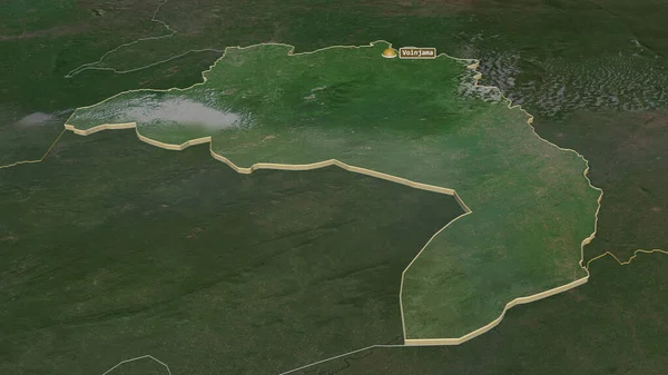 Приблизь Лофу Графство Либерия Непристойная Перспектива Спутниковые Снимки Рендеринг — стоковое фото