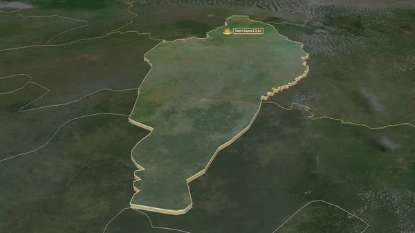 Увеличь Изображение Нимбы Графство Либерия Непристойная Перспектива Спутниковые Снимки Рендеринг — стоковое фото