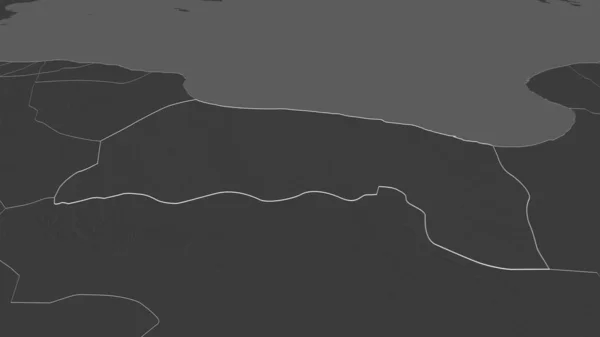Zooma Surt Distriktet Libyen Beskrivs Svagt Perspektiv Höjdkarta Över Tvånivå — Stockfoto