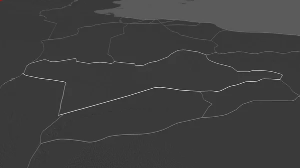 Збільшити Площу Ваді Шаті Район Лівії Накреслено Неймовірна Перспектива Мапа — стокове фото
