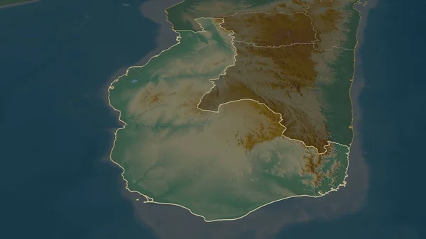 Ampliar Toliary Provincia Autónoma Madagascar Esbozado Perspectiva Oblicua Mapa Topográfico —  Fotos de Stock