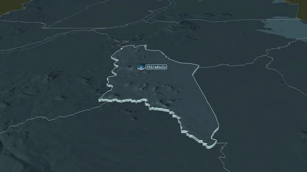 Увеличь Изображение Чирадзулу Район Малави Непристойная Перспектива Цветная Карта Административного — стоковое фото
