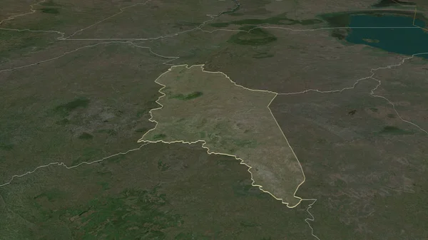 Zoom Sur Chiradzulu District Malawi Perspective Oblique Imagerie Satellite Rendu — Photo
