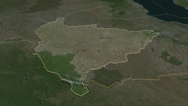 Увеличьте Изображение Лилонгве Район Малави Непристойная Перспектива Спутниковые Снимки Рендеринг — стоковое фото