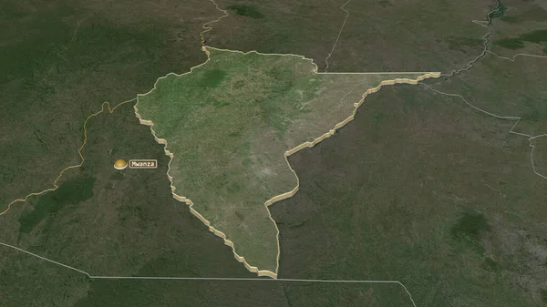 Zoom Neno Distrito Malawi Extrudido Perspectiva Óbvia Imagens Satélite Renderização — Fotografia de Stock