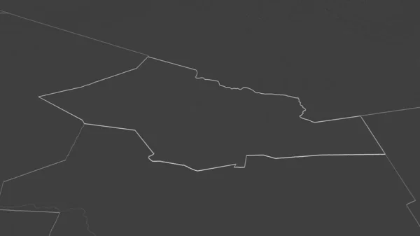 Zoom Kidal Regione Del Mali Delineato Prospettiva Obliqua Mappa Elevazione — Foto Stock