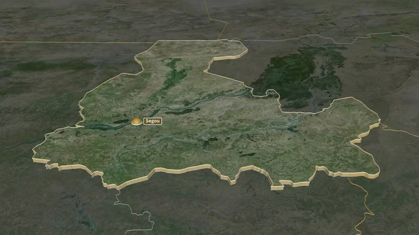 Возьмем Сегу Регион Мали Непристойная Перспектива Спутниковые Снимки Рендеринг — стоковое фото