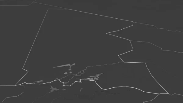 Zoom Timbuktu Regione Del Mali Delineato Prospettiva Obliqua Mappa Elevazione — Foto Stock