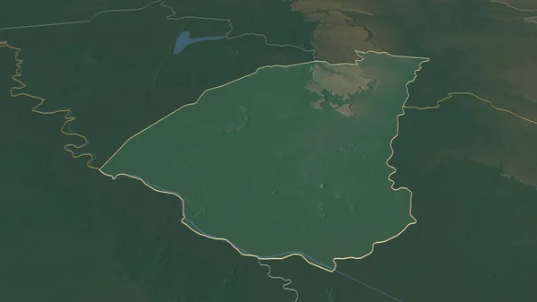 Увеличьте Изображение Гидимаки Регион Мавритании Непристойная Перспектива Карта Рельефа Поверхностными — стоковое фото