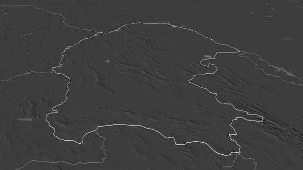 Ampliar Coahuila Estado México Esbozado Perspectiva Oblicua Mapa Elevación Bilevel — Foto de Stock