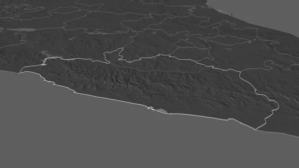 Μεγέθυνση Guerrero Πολιτεία Του Μεξικού Περιγράφεται Λήθη Προοπτική Υψόμετρο Bilevel — Φωτογραφία Αρχείου