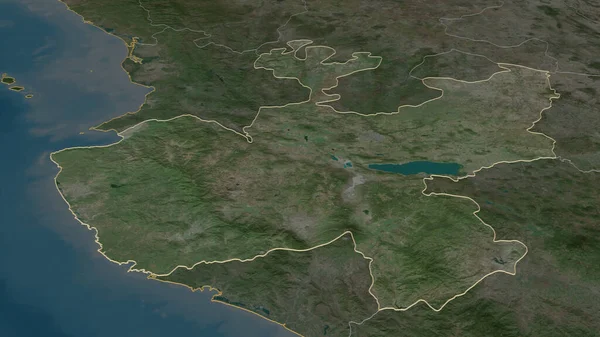 Zoom Sur Jalisco État Mexique Perspective Oblique Imagerie Satellite Rendu — Photo