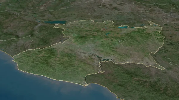 ミチョアカン メキシコ州 のズームアウト概要 嘘の見方だ 衛星画像 3Dレンダリング — ストック写真