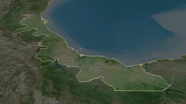 Zooma Veracruz Delstaten Mexiko Beskrivs Svagt Perspektiv Satellitbilder Rendering — Stockfoto