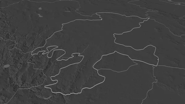 Ampliar Zacatecas Estado México Esbozado Perspectiva Oblicua Mapa Elevación Bilevel — Foto de Stock