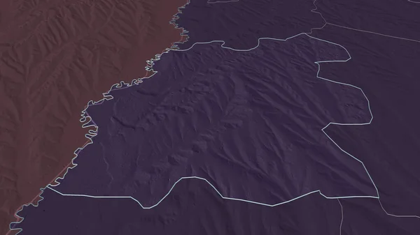 Přiblížit Cantemir Okres Moldavsko Nastínil Úhlová Perspektiva Barevná Hrbolatá Mapa — Stock fotografie