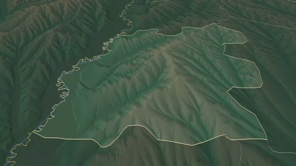 Powiększ Cantemir Dzielnica Mołdawii Perspektywa Ukośna Mapa Pomocy Topograficznej Wodami — Zdjęcie stockowe