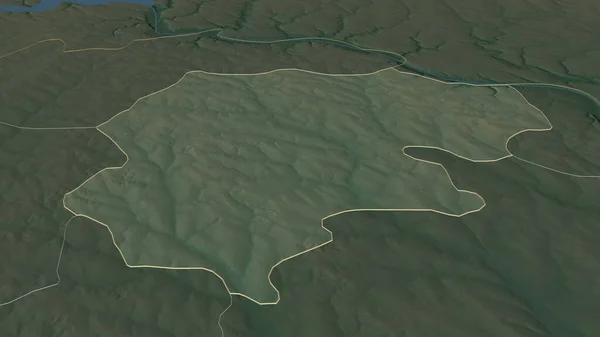 Zoom Donduseni Distrito Moldávia Delineado Perspectiva Óbvia Mapa Topográfico Relevo — Fotografia de Stock