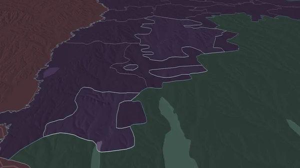 Ampliar Gagauzia Territorio Autónomo Moldavia Esbozado Perspectiva Oblicua Mapa Coloreado — Foto de Stock