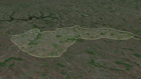 Накреслено Масштаб Окниті Район Молдови Неймовірна Перспектива Супутникові Знімки Візуалізація — стокове фото