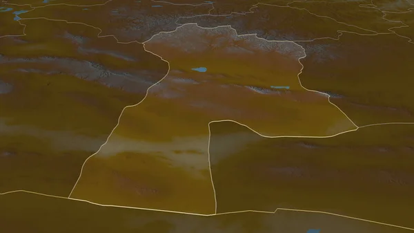 Увеличьте Изображение Баянхонгора Провинция Монголия Непристойная Перспектива Карта Рельефа Поверхностными — стоковое фото