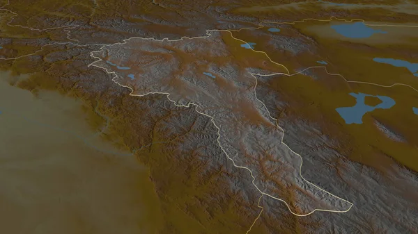 Увеличьте Изображение Баян Ольгий Провинция Монголия Непристойная Перспектива Карта Рельефа — стоковое фото