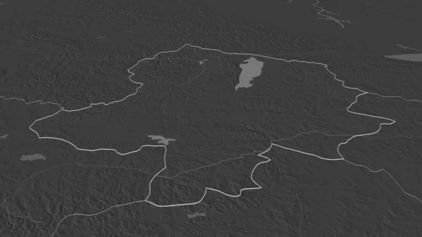 Ampliar Hovsgol Provincia Mongolia Esbozado Perspectiva Oblicua Mapa Elevación Bilevel — Foto de Stock