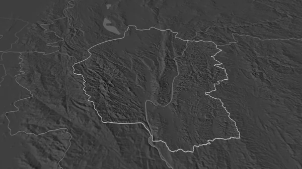 Μεγέθυνση Kayah Πολιτεία Της Μιανμάρ Περιγράφεται Λήθη Προοπτική Υψόμετρο Bilevel — Φωτογραφία Αρχείου
