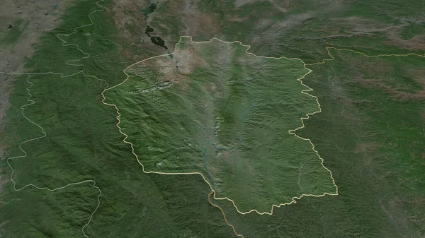 Zooma Kayah Delstaten Myanmar Beskrivs Svagt Perspektiv Satellitbilder Rendering — Stockfoto