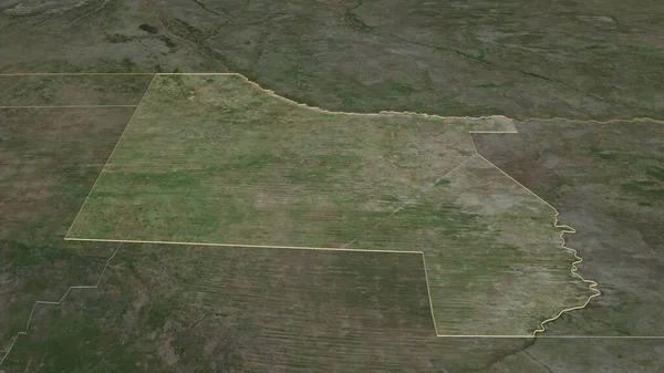 Μεγέθυνση Στο Kavango West Περιοχή Της Ναμίμπια Λήθη Προοπτική Δορυφορικές — Φωτογραφία Αρχείου