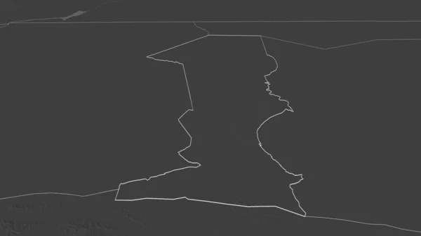 Zoom Oshana Regione Della Namibia Delineato Prospettiva Obliqua Mappa Elevazione — Foto Stock